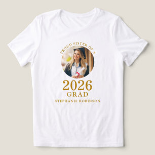 Camisa Orgulhosa Irmã de Graduado de 2026 em Grafi