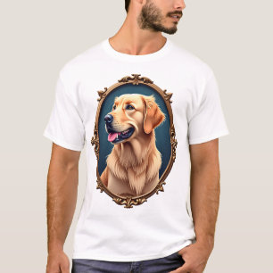 Camisa Oval Cameo Patriótica Golden Retriever 2