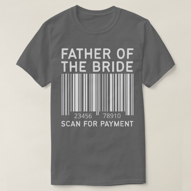 Camisa Pai da Noiva Scan para Pagamento Funny W (Frente do Design)