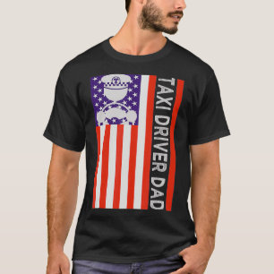 Camisa pai engraçada tai driver pai American Flag