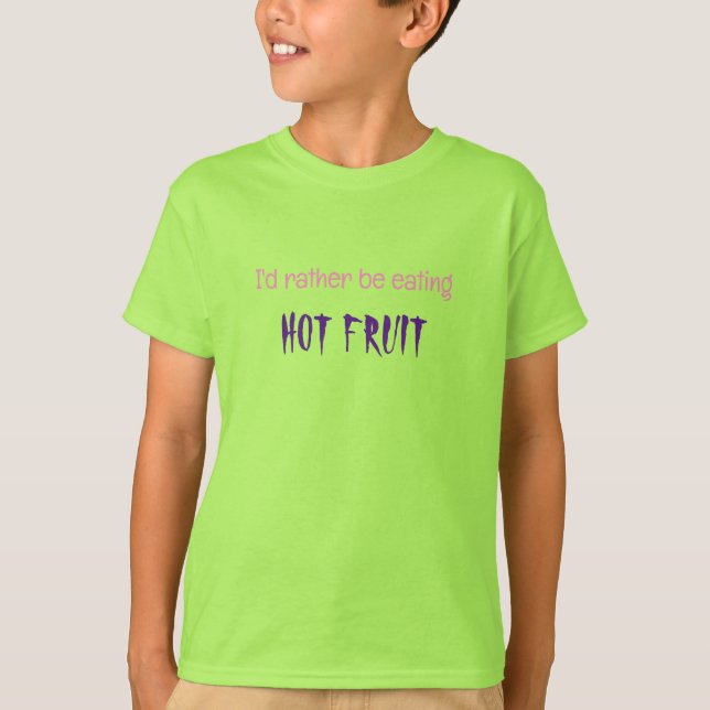 camisa para crianças que desejam fruta quente (Frente)