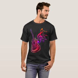 Camisa para Homens inspiração música guitarra