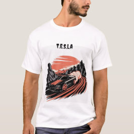 Camisa para homens t.e.s.l.a