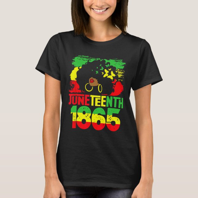 Camisa Para Mulheres Décima Décima Negra Africana (Frente)
