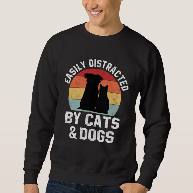 Camisa para mulheres facilmente distraídas por gat (Frente)