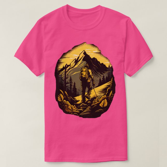Camisa para pessoas que amam a natureza das montan (Frente do Design)