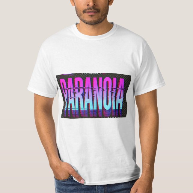Camisa "Paranoia" - Design Glitch Psichedelico (Frente)