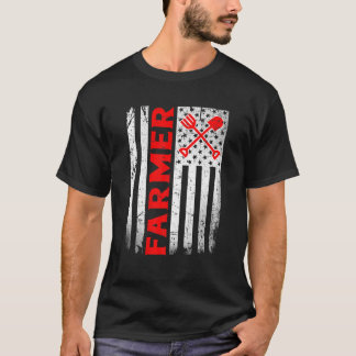 Camisa Patriota Americana USA Camponês Vintage Dis