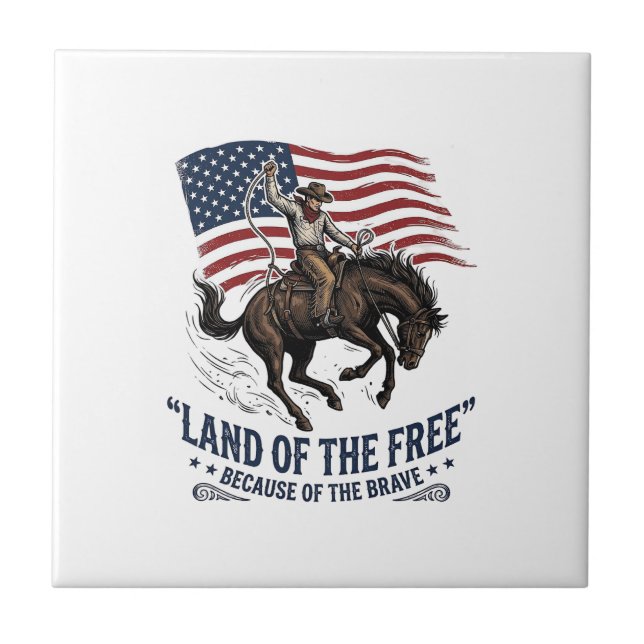 Camisa Patriota Cowboy Terra Da Liberdade Ocidenta (Frente)