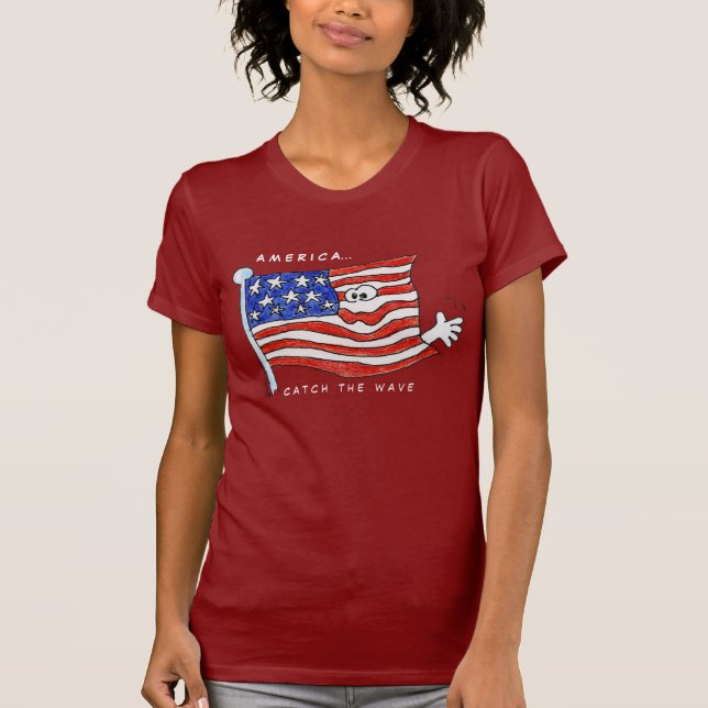 Camisa patriótica da bandeira americana T (Frente)