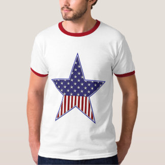 Camisa patriótica da bandeira da estrela do KRW