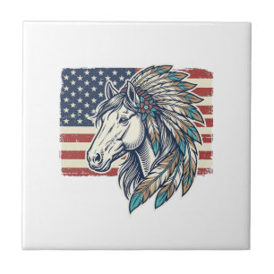 Camisa Patriótica de Cavalos com Vetor Vintage de