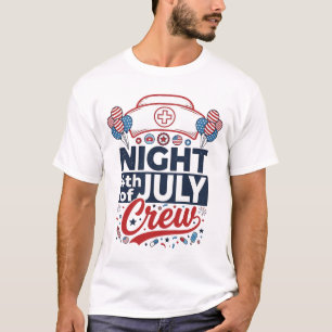 Camisa Patriótica de Enfermeira Equipe Noturna de