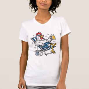 Camisa Patriótica de Galinha Cervejeira Engraçada 