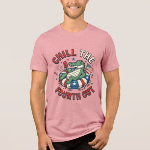Camisa Patriótica de Jacaré Esfrie o Quarto Des