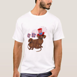Camisa Patriótica de T-Shirt em 4 de julho