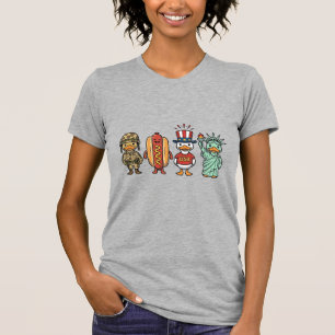 Camisa Patriótica de Vetor Vintage de Pato e Cacho