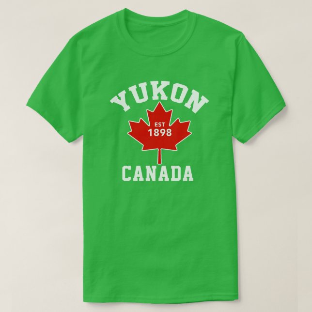 Camisa patriótica de Yukon Canadá Est.1898 T (Frente do Design)
