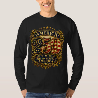 Camisa Patriótica do 250º Aniversário dos EUA 1776