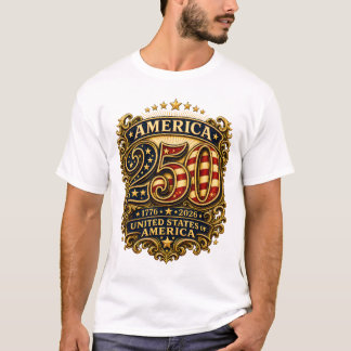 Camisa Patriótica do 250º Aniversário dos EUA 1776