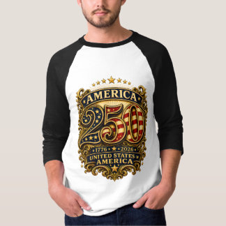 Camisa Patriótica do 250º Aniversário dos EUA 1776