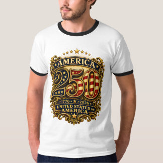 Camisa Patriótica do 250º Aniversário dos EUA 1776