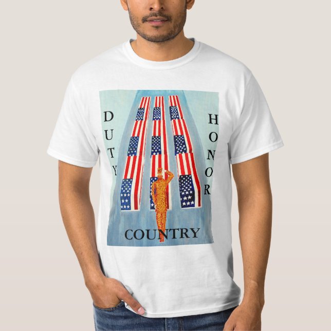 Camisa patriótica do país da honra do dever (Frente)