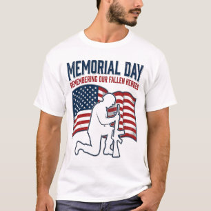 Camisa Patriótica do Soldado Heróis Caídos do Dia
