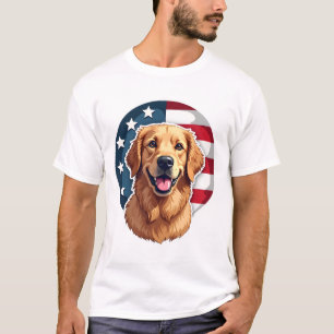 Camisa Patriótica Golden Retriever Crista Aberta