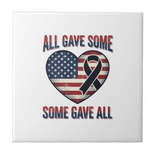 Camisa Patriótica Memorial Heart Ribbon Veterano D