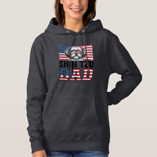 Camisa Patriótica para Cão Pai Shih Tzu Vintage De