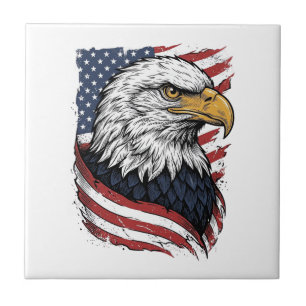 Camisa Patriótica Vintage Eagle Bandeira Americana
