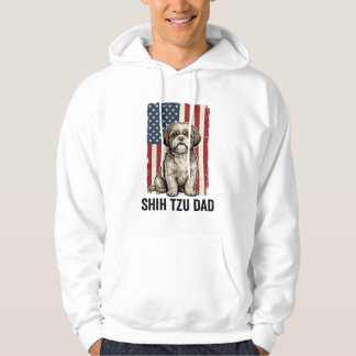 Camisa Patriótica Vintage para Pai de Shih Tzu Des