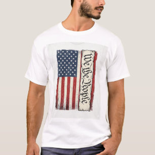 Camisa Patriótica Vintage We the People Flag Desig