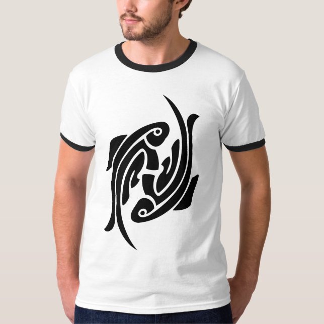 Camisa - peixe tribal do zodíaco (Frente)