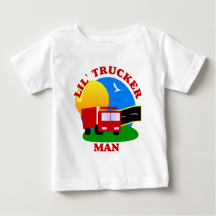 Camisa pequena do homem do camionista dos miúdos