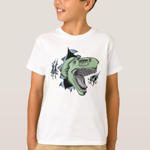 Camisa perigosa do dinossauro do tiranossauro