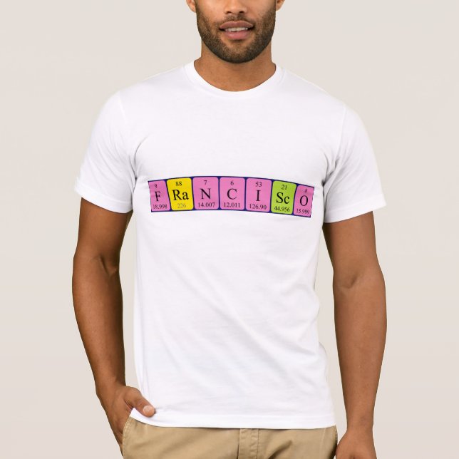 Camisa periódica do nome da mesa Francisco (Frente)