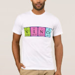 Camisa periódica do nome da mesa Vince<br><div class="desc">Vince se soletrava como V I N Ce (Vanadium Iodine Nitrogen Cerium) em uma camisa para o cientista em você.</div>