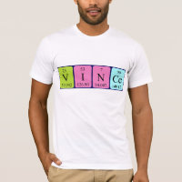 Camisa periódica do nome da mesa Vince