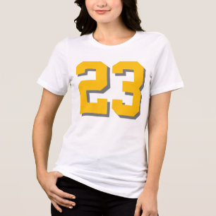 Camisa Personalizada 23, Tee De Combinação Tripla 