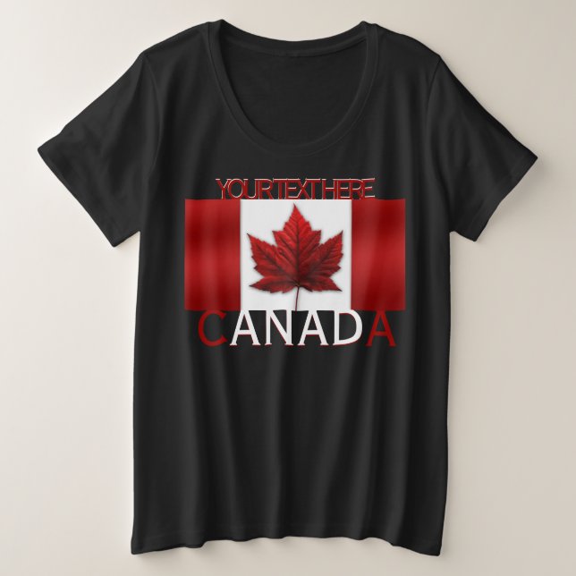 Camisa personalizada canadense de uso feminino (Frente do Design)
