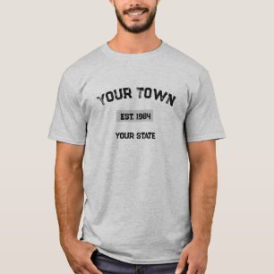 camisa personalizada cidade vintage atletismo esti