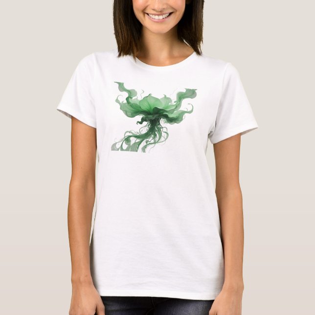 Camisa Personalizada com Fitas Abstratas Prateadas (Frente)