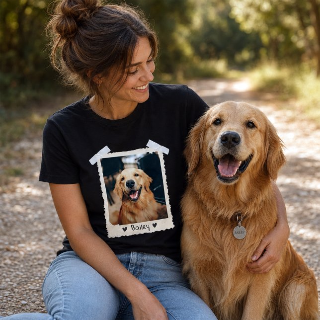 Camisa Personalizada com Foto de Animal de Estimaç (Custom Pet Photo Shirt, Dog Lover Gift Vintage Dog T-Shirt)