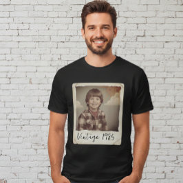 Camisa Personalizada com Foto e Ano Vintage, Camis