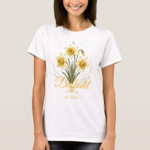 Camisa Personalizada com Nome e Flor de Nascimento