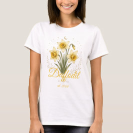 Camisa Personalizada com Nome e Flor de Nascimento