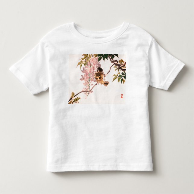 CAMISA PERSONALIZADA COM NOME MENINA BEBÊ PÁSSARO  (Frente)