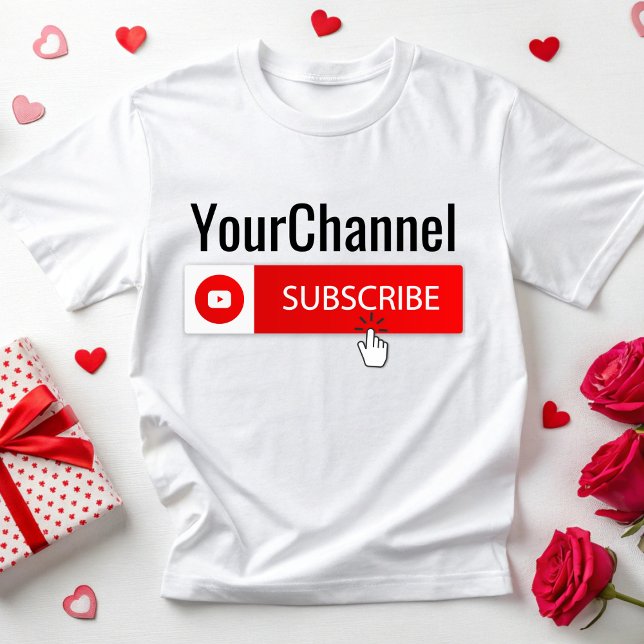 Camisa Personalizada Com Seu Nome De Canal Youtube (Criador carregado)